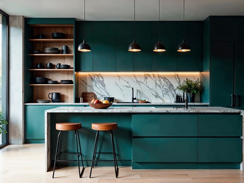luxury modular kitchen with island