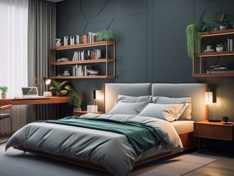 modern bed design with headboard